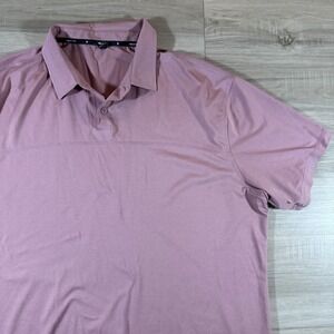 Public Rec Polo Shirt Mens 2XL Mauve Dusty Rose Stretch‎ Performance Golf Casual